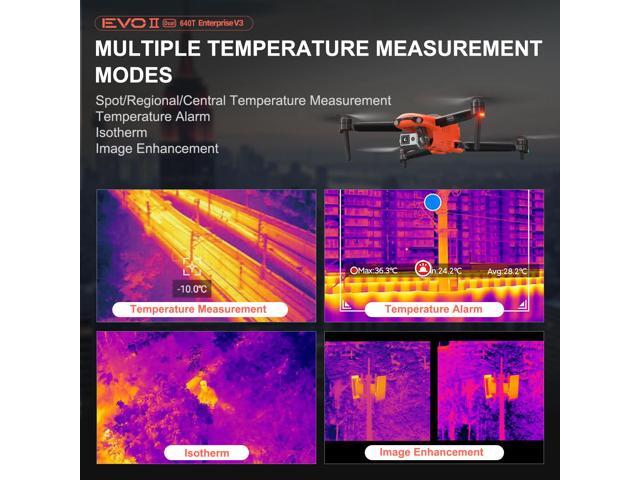 Autel Robotics Evo II Dual 640T V3 Thermal Camera Rugged Bundle Thermal Drone with 640x512 Thermal Imaging with 1/1.28' RYYB CMOS 8K Sensor, 38Mins...