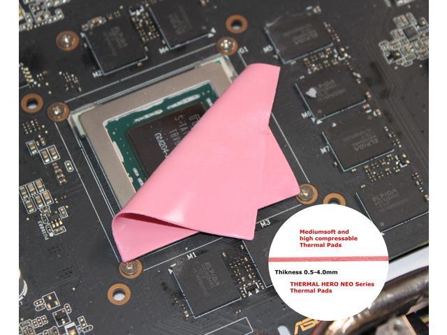 THERMAL HERO NEO Series Thermal Pad, Size 100 x 100mm, 1.0 mm Thikness, High Thermal Conductive, For CPU, GPU and IC Cooling, XBOX, Playstation