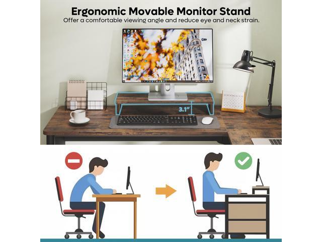 Bestier L Shaped Desk with File Drawer, 55.7' x 55' Office Computer Desk with Round Corners, Modern Desk with Monitor Stand & Fluted Panels for...