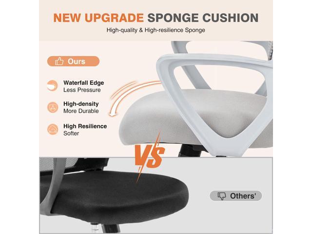 Bestier Tall Ergonomic Fixed-Arm Office Chair with Adjustable Footrest Ring,Height & Lumbar Support