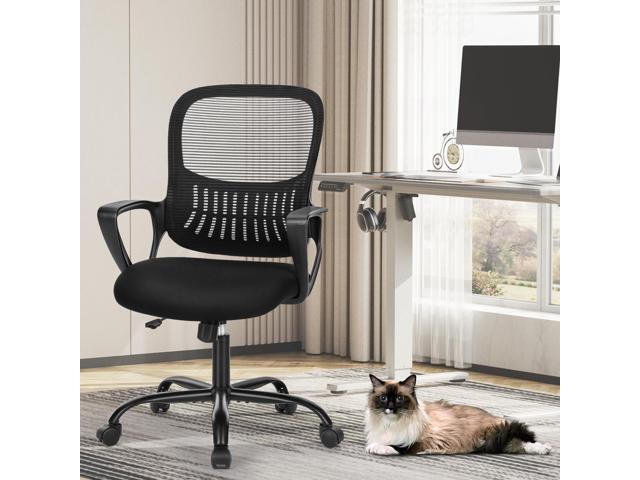 Bestier Tall Ergonomic Fixed-Arm Office Chair with Adjustable Footrest Ring,Height & Lumbar Support
