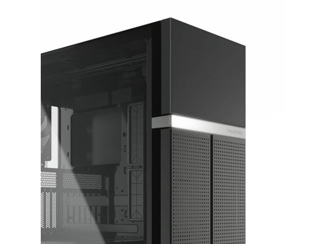 VK02-Lite Mid-Tower ATX PC Case - Black, Tempered Glass Panel, 360/420mm Radiator Support, ARGB Lighting, Cable Management System, High Airflow...