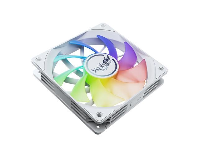 Valkyrie V12 White - aRGB PC Case Fan 120mm - High Airflow 75CFM Fluid Dynamic Bearings - Silent Operation - RGB - 3-pin Addressable LEDs - ...