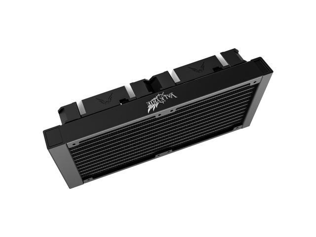 Valkyrie Syn 240 Black - AIO CPU Liquid Cooler - LCD Screen Inside PC - 2x Fluid Dynamic Bearing X12 Fans, 240mm Water Cooler, Compatible w/ AMD...