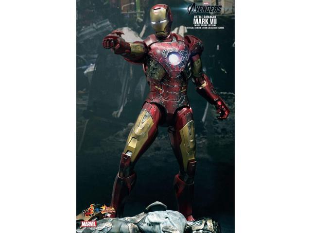 Figure Hot Toys MMS196 - Marvel Comics - The Avengers - Iron Man Battle Damaged Version Mark 7