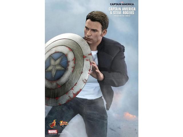 Figure Hot Toys MMS243 - Marvel Comics - Captain America: The Winter Soldier - Captain America & Steve Rogers