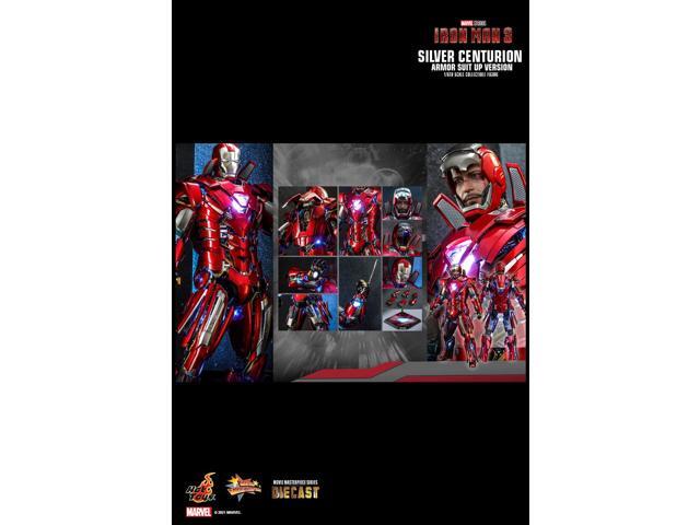 Figure Hot Toys MMS618D43 - Marvel Comics - Iron Man 3 - Silver Centurion Armor Suit Up Version