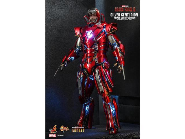 Figure Hot Toys MMS618D43 - Marvel Comics - Iron Man 3 - Silver Centurion Armor Suit Up Version