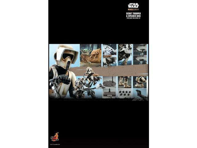 Figure Hot Toys TMS017 - Star Wars - The Mandalorian - Scout Trooper And Speeder Bike