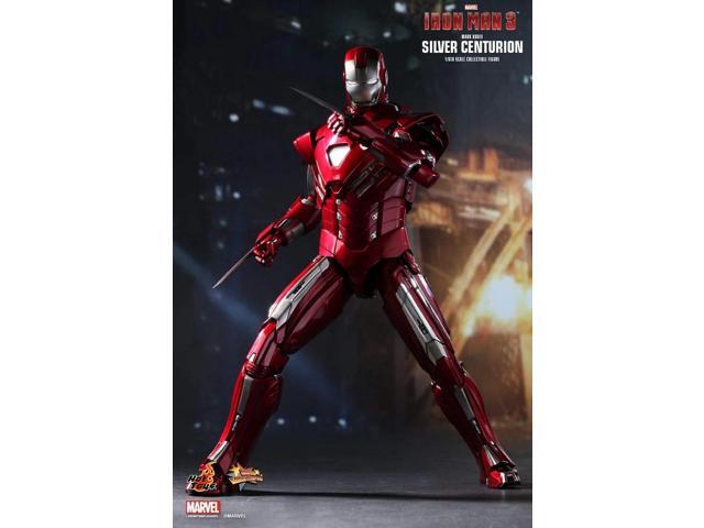 Figure Hot Toys MMS213 - Marvel Comics - Iron Man 3 - Iron Man Silver Centurion Mark 33 Deluxe Version