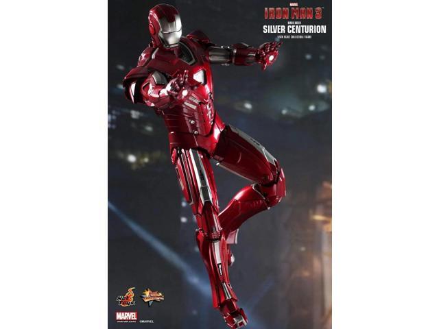 Figure Hot Toys MMS213 - Marvel Comics - Iron Man 3 - Iron Man Silver Centurion Mark 33 Deluxe Version