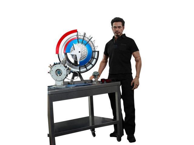 hot toys iron man 2 movie masterpiece tony stark with arc reactor creation accessories set collectible figure