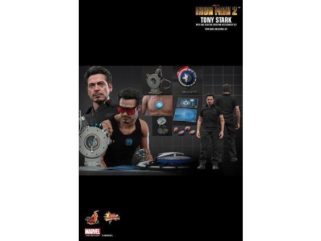 hot toys iron man 2 movie masterpiece tony stark with arc reactor creation accessories set collectible figure