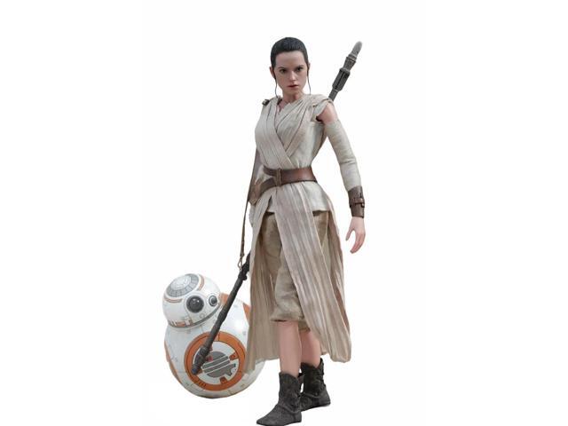 star wars movie masterpiece 1/6 scale fully poseable figure the force awakens rey & bb8 set