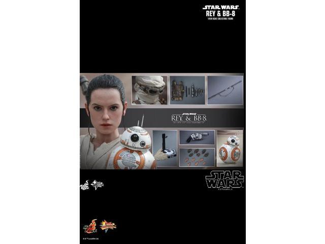 star wars movie masterpiece 1/6 scale fully poseable figure the force awakens rey & bb8 set
