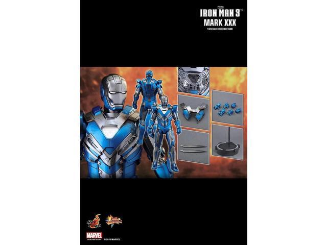 Figure Hot Toys MMS391 - Marvel Comics - Iron Man 3 - Iron Man Blue Steel Mark 30