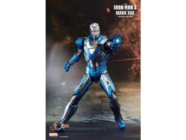 Figure Hot Toys MMS391 - Marvel Comics - Iron Man 3 - Iron Man Blue Steel Mark 30