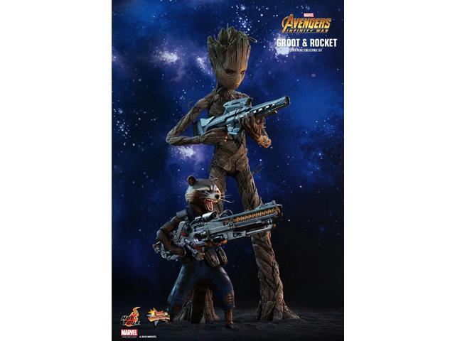 Figure Hot Toys MMS476 - Marvel Comics - Avengers 3: Infinity War - Groot & Rocket Deluxe Version