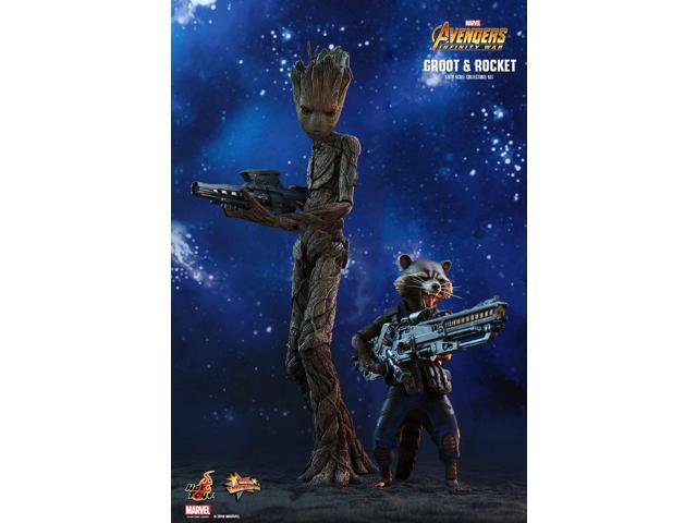 Figure Hot Toys MMS476 - Marvel Comics - Avengers 3: Infinity War - Groot & Rocket Deluxe Version