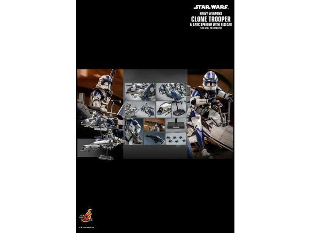 Figure Hot Toys TMS077 - Star Wars: The Clone Wars - Heavy Weapons Clone Trooper & Barc Speeder With Sidecar
