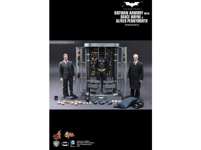 The Dark Knight 12' Figures Batman Armory With Bruce Wayne & Alfred By Hot Toys