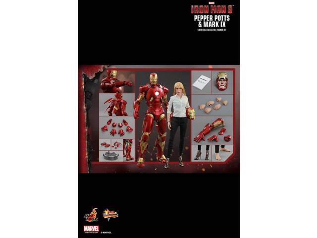 iron man 3 movie masterpiece pepper potts and mark ix armor collectible figure