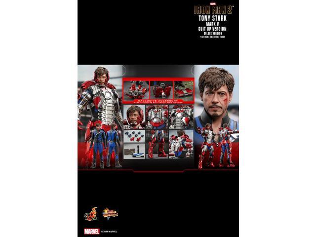 Figure Hot Toys MMS600 - Marvel Comics - Iron Man 2 - Tony Stark Mark 5 Suit Up Deluxe Version