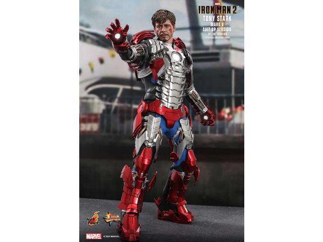 Figure Hot Toys MMS600 - Marvel Comics - Iron Man 2 - Tony Stark Mark 5 Suit Up Deluxe Version