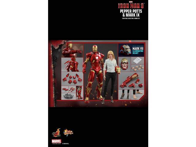 Figure Hot Toys MMS311 - Marvel Comics - Iron Man 3 - Pepper Potts & Iron Man Mark 9 Deluxe Version
