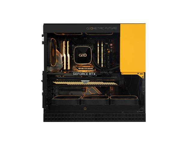 Geometric Future M4 King Arthur Black, mid/Mini Tower, E-ATX/ATX Gaming Case, Glass/ 1.2mm Steel, Vertical Air Tunnel Design, Type C, 360/240...