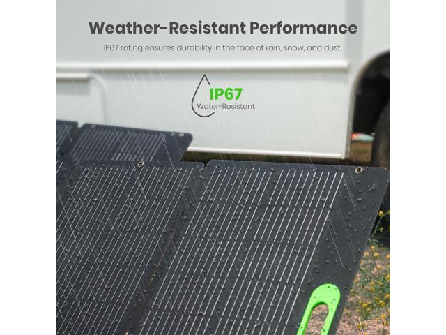 Yoshino SP200 Foldable 200W Monocrystalline Portable Solar Panel for Electric Solar Generators, Water-Resistant IP67, Off-Grid, Camping, RV