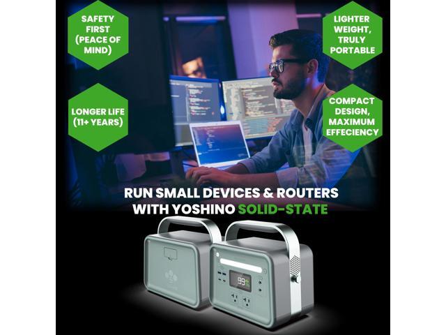 Yoshino Solid-State Portable Power Station Push-Button Start Battery Generator 241Wh, 330W/500W Peak, Travel, Home, Camping