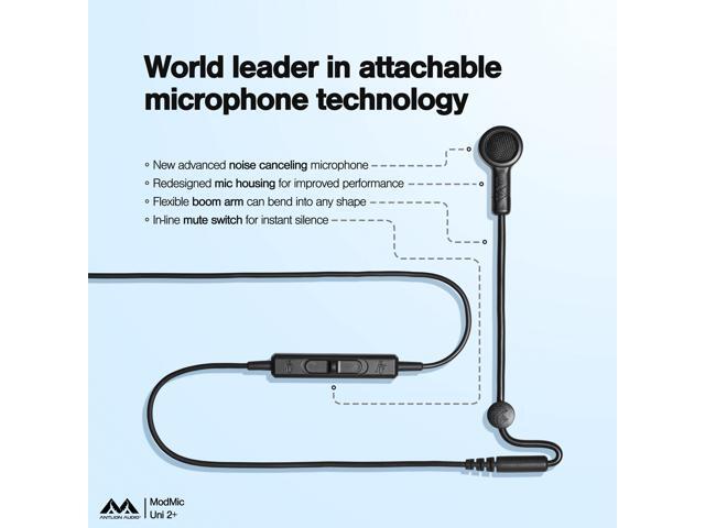 Antlion Audio ModMic Uni 2+ Attachable 3.5mm Microphone