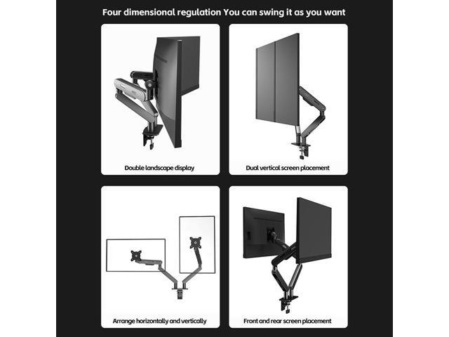 AOC Dual Monitor Arm Desk Stand Adjustable Two Monitor Freestanding Desk Stand for 17 to 34 Inch Computer Screens Holds up to 19.84 lbs AM420B...