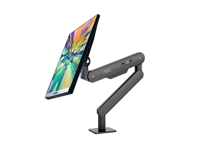 AOC Single Monitor Desk Mount 17'-34' Inch Weight up to 19.8 lbs Screen Bracket Adjustable 360° Rotation AM400B Black