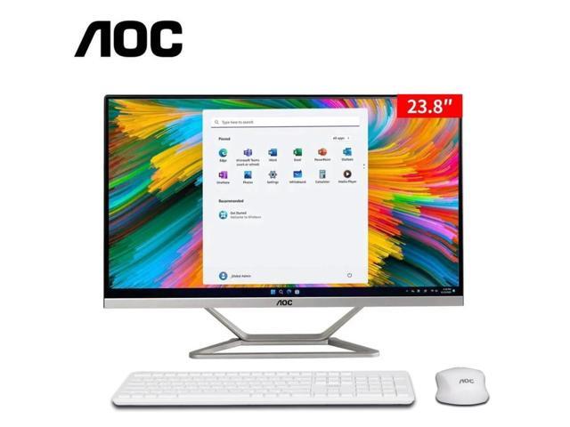 AOC All-in-One PC Business Desktop 23.8' FHD Screen AMD R3 3250U 512 GB SSD Processor up to 3.5GHz 16GB RAM Windows 11 Home Wi-Fi 6 USB Dual...