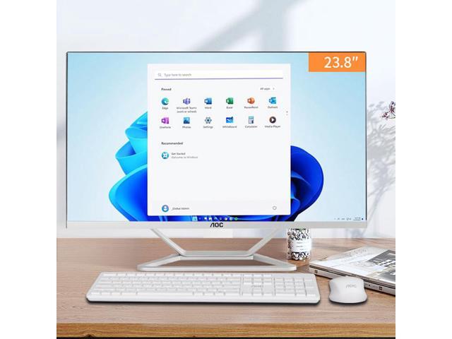 AOC All-in-One PC Business Desktop 23.8' FHD Screen AMD R3 3250U 512 GB SSD Processor up to 3.5GHz 16GB RAM Windows 11 Home Wi-Fi 6 USB Dual...