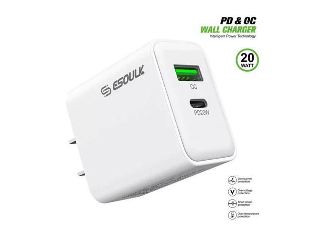 For AT & T SL112A 6782D / Cricket SL112C 20W Fast Home Wall Travel Charger PD USB C & USB A - Wall Home Charger Only