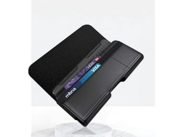 For TCL 50 XE T614D NXTPAPER Belt Clip Credit Card 6.7 Black Pouch Case Phone Cover - (Medium)