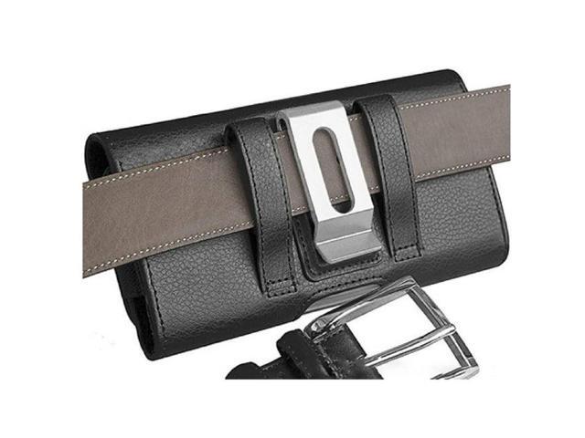 For TCL 50 XE T614D NXTPAPER Belt Clip Credit Card 6.7 Black Pouch Case Phone Cover - (Medium)