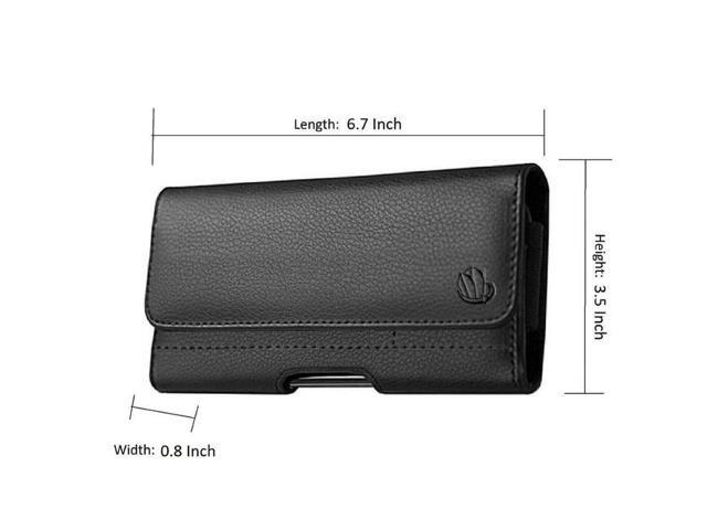 For TCL 50 XE T614D NXTPAPER Belt Clip Credit Card 6.7 Black Pouch Case Phone Cover - (Medium)