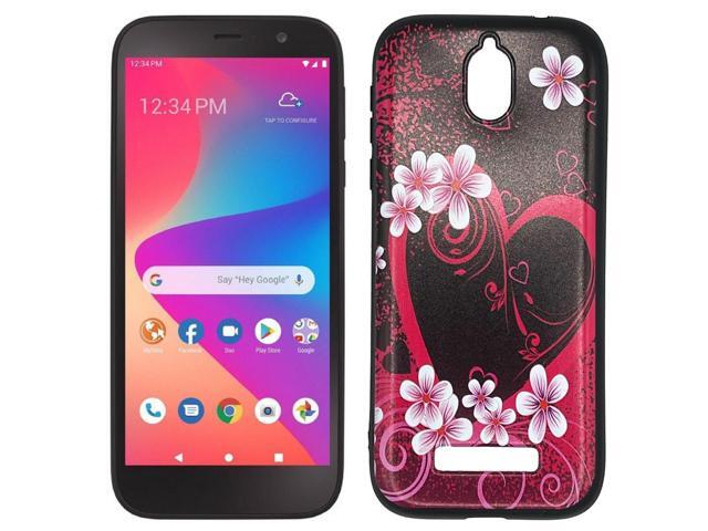 For Blu View 2 B131DL B130DL Slim Flexi TPU Skin Case Phone Cover - TPU Heart