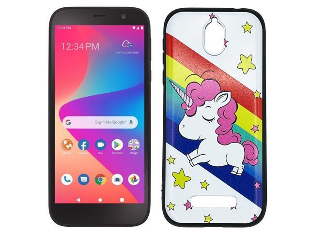 For Blu View 2 B131DL B130DL Slim Flexi TPU Skin Case Phone Cover - TPU Unicorn