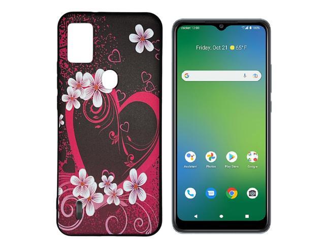 For AT & T Motivate 4 2023 TPU Flexible Skin Cover Cell Phone Case - Pink Heart