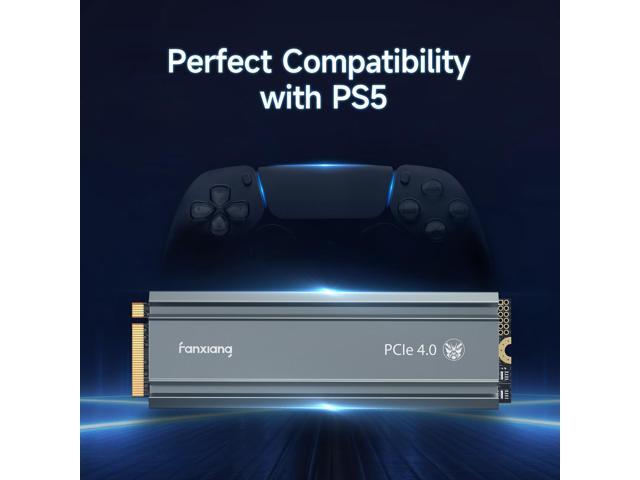 fanxiang S660 M.2 2280 NVMe SSD 1TB PCIe 4.0 5000MB/s with Heatsink, TLC, Compatible with PS5, Laptop, PC Desktop, 700TBW