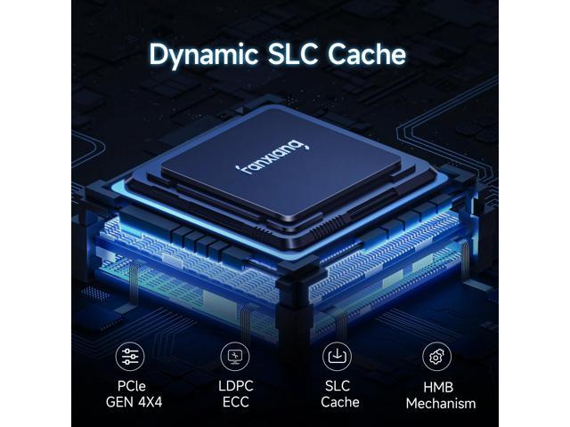 fanxiang S660 M.2 2280 NVMe SSD 1TB PCIe 4.0 5000MB/s with Heatsink, TLC, Compatible with PS5, Laptop, PC Desktop, 700TBW