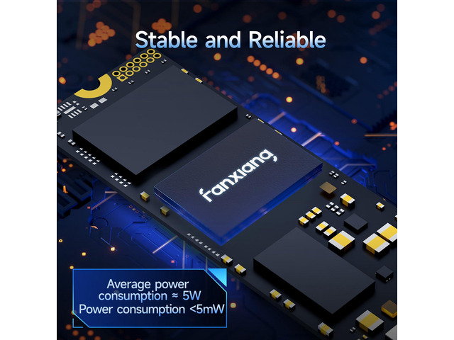 fanxiang S501Q SSD 1TB PCle 3.0x4 Internal Solid State Drive, NVMe M.2 2280 Internal Solid State Drive, SLC Cache 3D NAND QLC Up to 3500MB/s for...