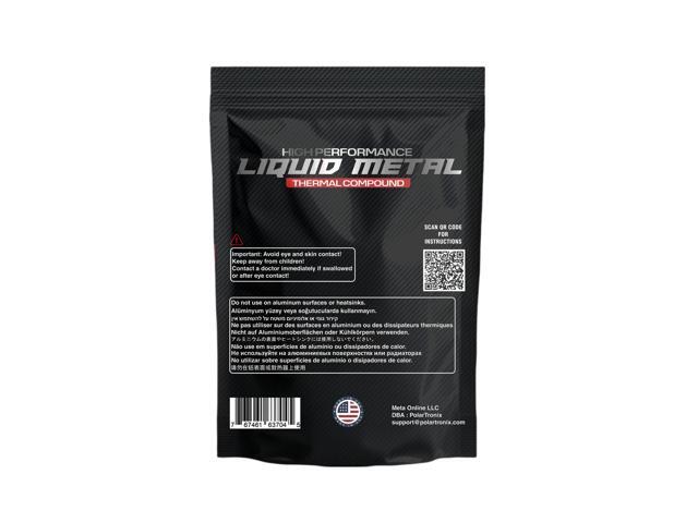 Liquid Metal Thermal Compound 1.5 Grams - 130W/m'K Conductance - Thermal Grease - Ready to Apply for PS5 - CPU - GPU - Liquid Metal Thermal Paste