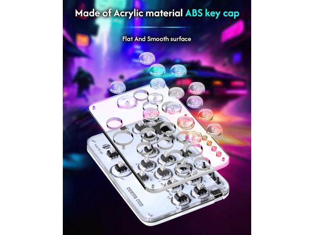 Sehawei Haute42 Arcade Stick 16Keys All-Button Gamerfinger with Custom RGB & Turbo Functions,Arcade Controller Street Fight for...