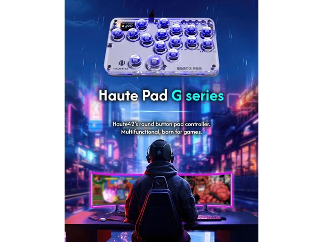 Sehawei Haute42 Arcade Stick 16Keys All-Button Gamerfinger with Custom RGB & Turbo Functions,Arcade Controller Street Fight for...